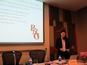 CGO student staffer Mike Weinstein presents a paper at a UNESCO conference in Bangkok, Thailand, Spring 2013